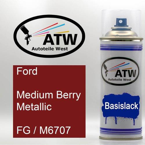 Ford, Medium Berry Metallic, FG / M6707: 400ml Sprühdose, von ATW Autoteile West.